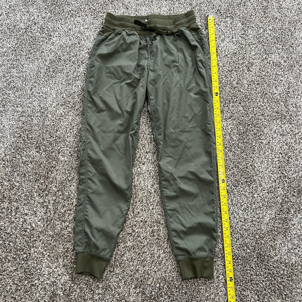 Zyia Active Green Striped Jogger Pants Women's Size Medium 28" Inseam